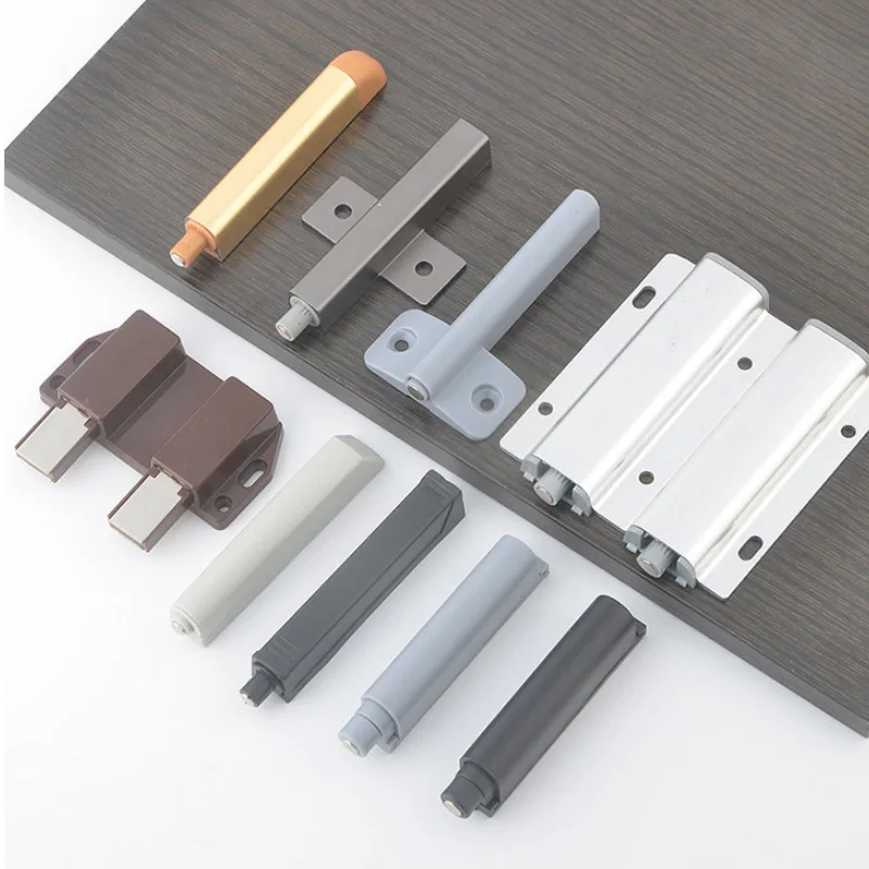 5 package shock absorber Cabinet door spring loading button Aluminum alloy push door bouncer for door furniture hardware