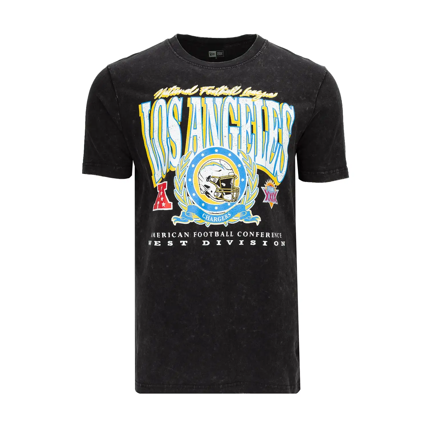 New Era Los Angeles Chargers Black Wash Tee Mens