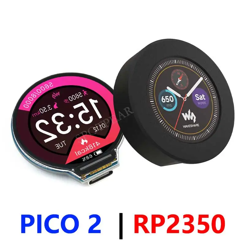 Picture 4: RP2350 Development Board 1.28inch Round LCD Display Screen 4MB Flash QMI8658 6-Axis Based on Raspberry Pi RP2350 chip