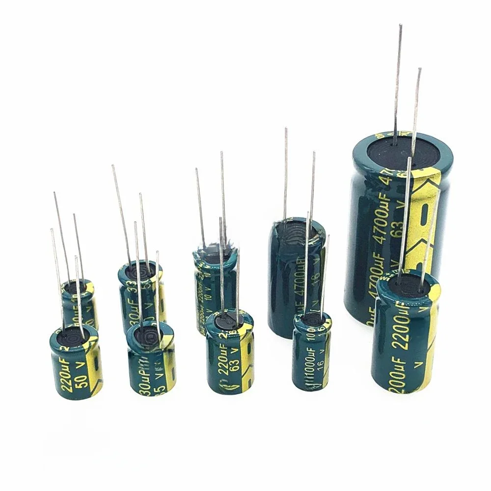 Aluminiowy kondensator wysokiej częstotliwości o niskim ESR 20% 10V 16V 25V 35V 50V 400V 100UF 220UF 330UF 470UF 680UF 1000UF 1500UF 2200UF 3300UF — zdjęcie 2