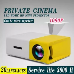 Mini Projector PVO Portable Projector Home Theater Media Player for Cartoon Kid Gift Outdoor Movie Projector LED Video Projector