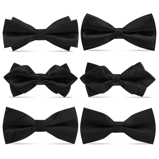 1PCS Bow Ties for Men Wedding Bowtie Black Neck Tie Adjustable Bowknot Classic Butterfly Cravat Adult Double Tie Business Gift 1PCS Bow Ties for Men Wedding Bowtie Black Neck Tie Adjustable Bowknot Classic Butterfly Cravat Adult Double Tie Business Gift