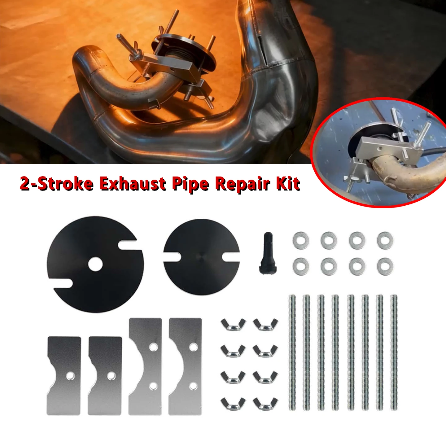 

2-тактный комплект для ремонта выхлопной трубы, инструменты для удаления вмятин, оранжевый для Te 125 250 300 Tc