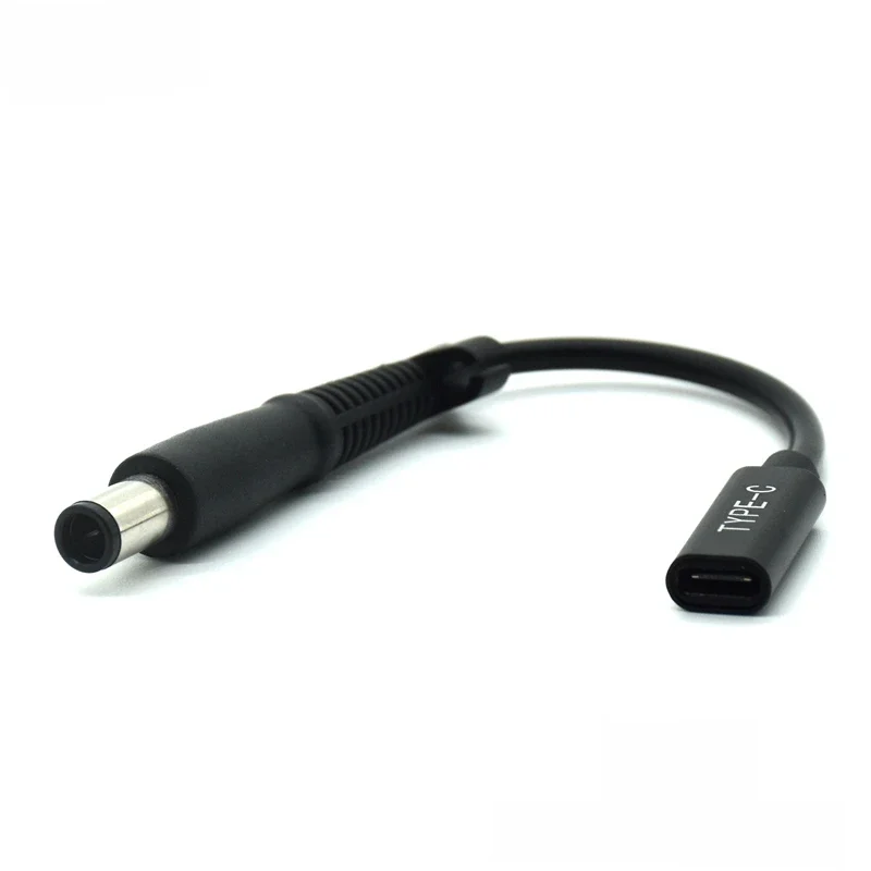 7.4x5.0 Mm z gniazdo wtykowe To rodzaj USB C PD konwerter zasilacz wtyczka DC przewód łączący przewód do DELL ładowarka do laptopa — zdjęcie 2
