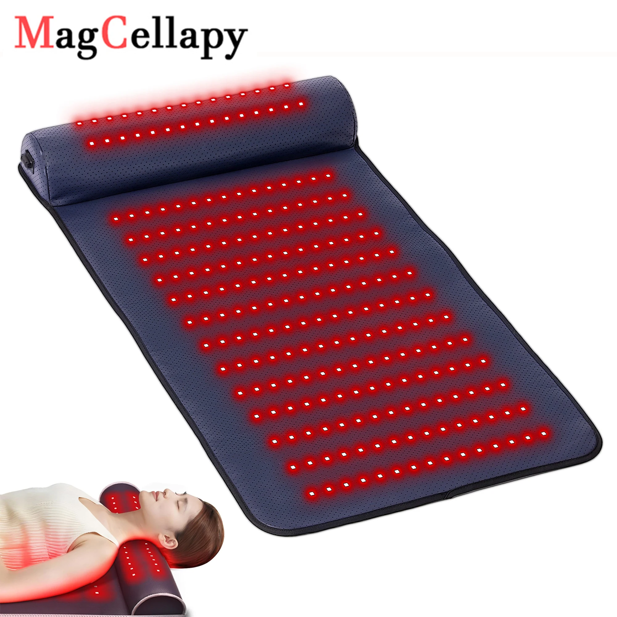 

Red Light Massage Mattress With Neck Support And Heating Function To Relieve Neck And Back Pain At Home And SPA Center
