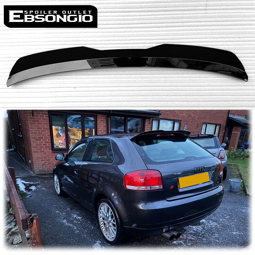 Задний спойлер для Audi A3 Sportback 8P Facelift 2004-2013, ABS-пластик, глянцевый черный, спойлер для автомобиля A3, 3-дверный хэтчбек