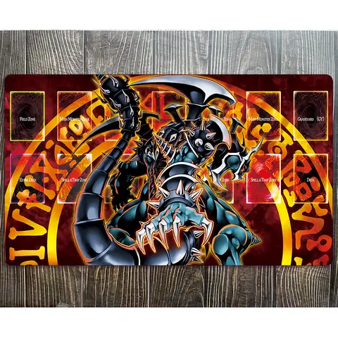 유희왕 다크 무장 드래곤 플레이매트 게임 카드 패드 YGO 매트 카드존 포함 유희왕 TCG Mat-450