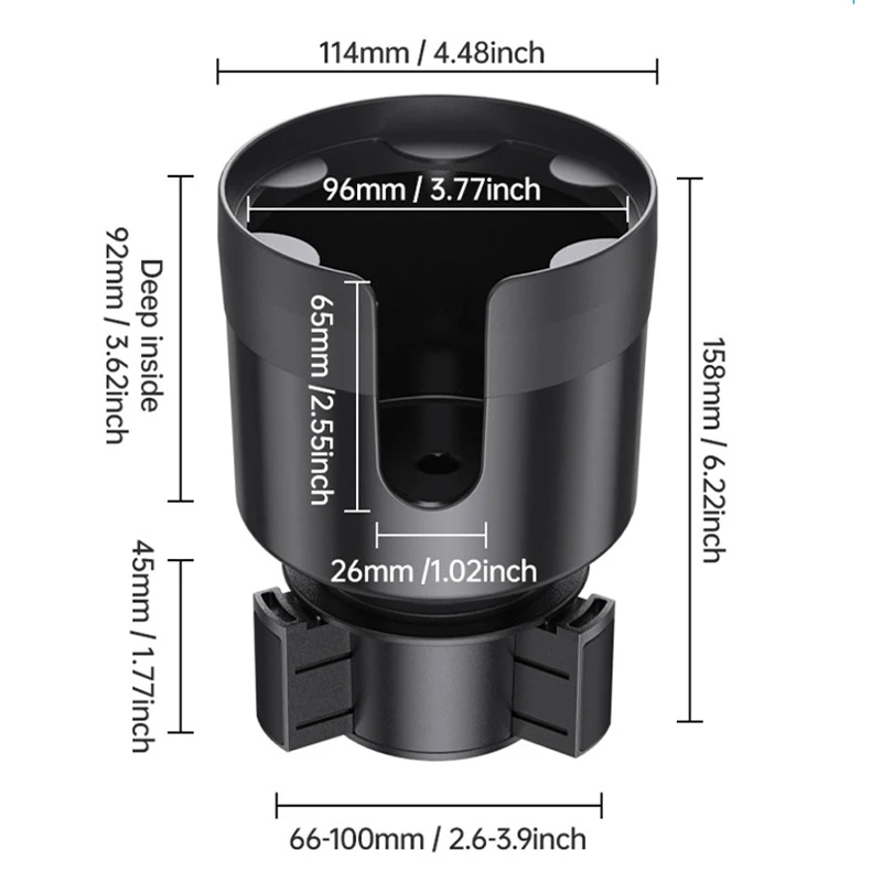 SEAMETAL Car Cup Holder Stable Base for Drink Bottle Stand Universal Anti Slip Mount Angle Adjustable Cup Support Accessories