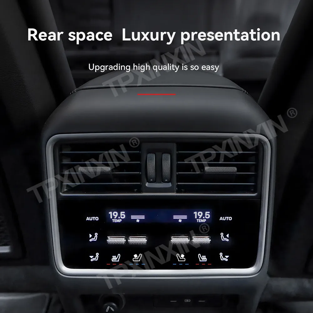 For Porsche Cayenne 958 92A 2024 New Touch LCD Knob Of The Rear Air Conditioner Controls The Car Multimedia