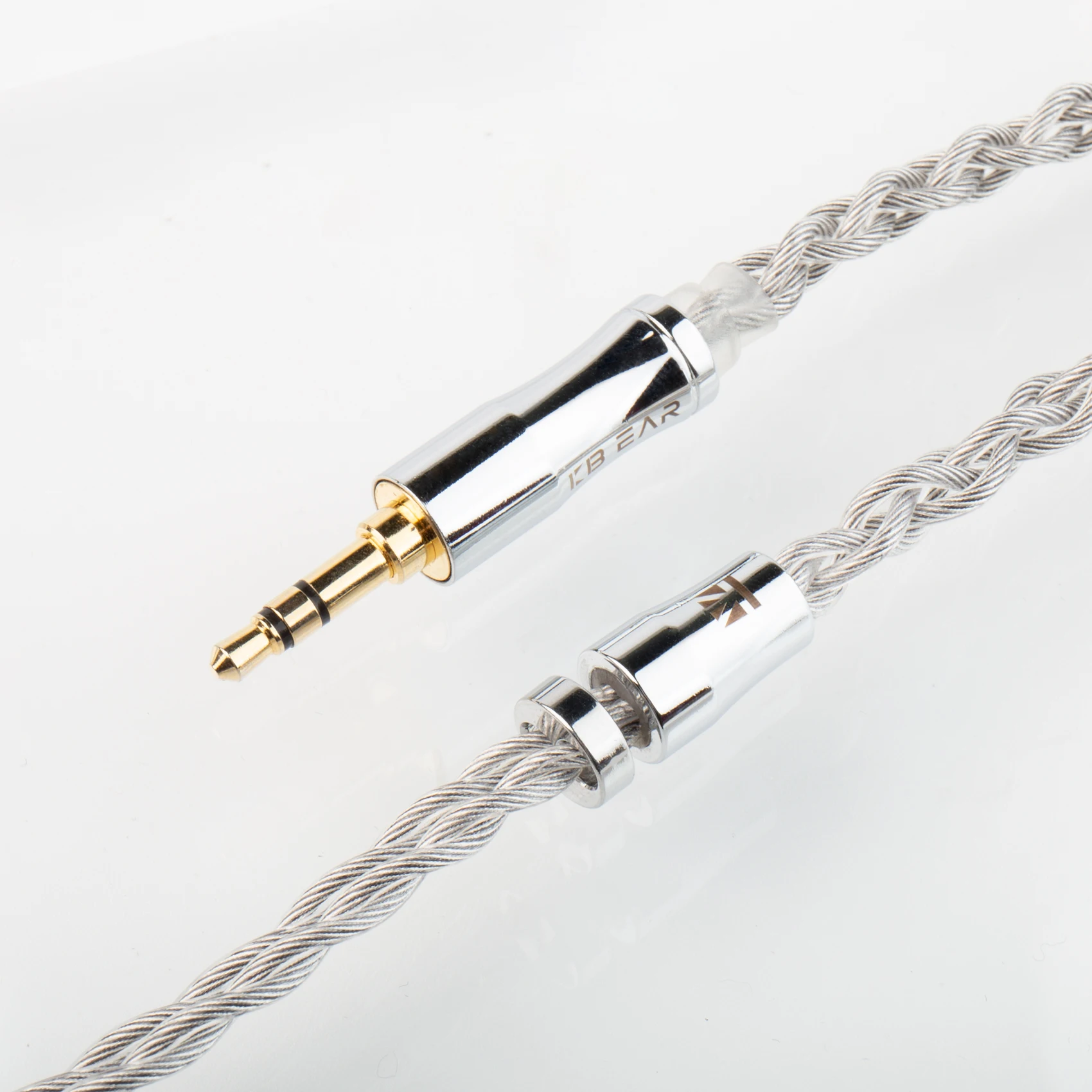 KBEAR-Cable de actualización trenzado mixto Chapado en plata, conector MMCX/2Pin, accesorio de Cable de auriculares KS1, grafeno 6N + 4N OFC