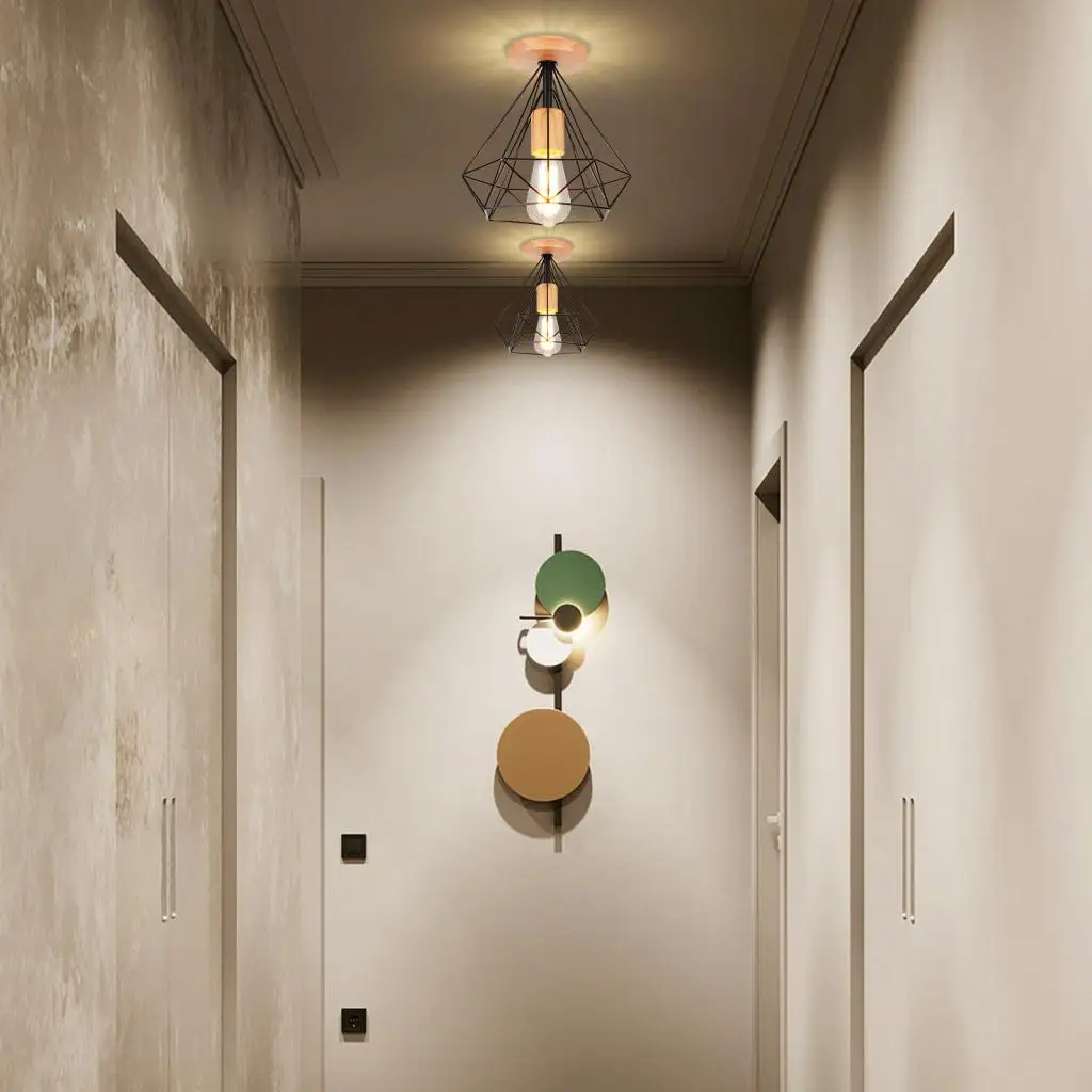 

Lights for Room Lamps for Living Room Wood Art Wood Light Modern Simple Retro Ceiling Light Entrance Lighting E27