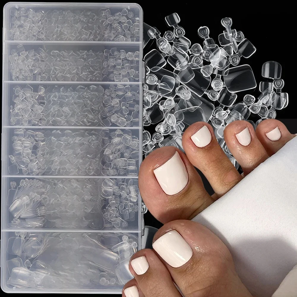 600/240/120 pièces/boîte Transparent naturel carré court faux ongles 12 taille clair femmes faux ongles Art conseils UV Gel presse sur les ongles