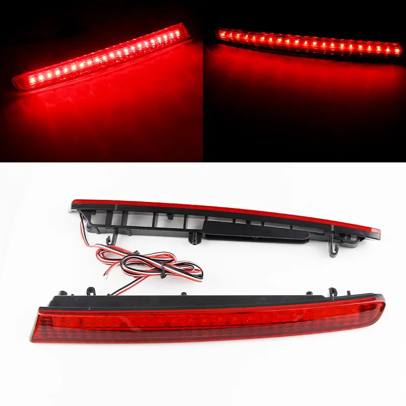 2 szt. Czerwone reflektory LED zderzaka tylne światła przeciwmgielne hamulca tylnego dla 2011-2015 Ford Explorer tylny sygnał lampa przeciwmgielna — zdjęcie 2