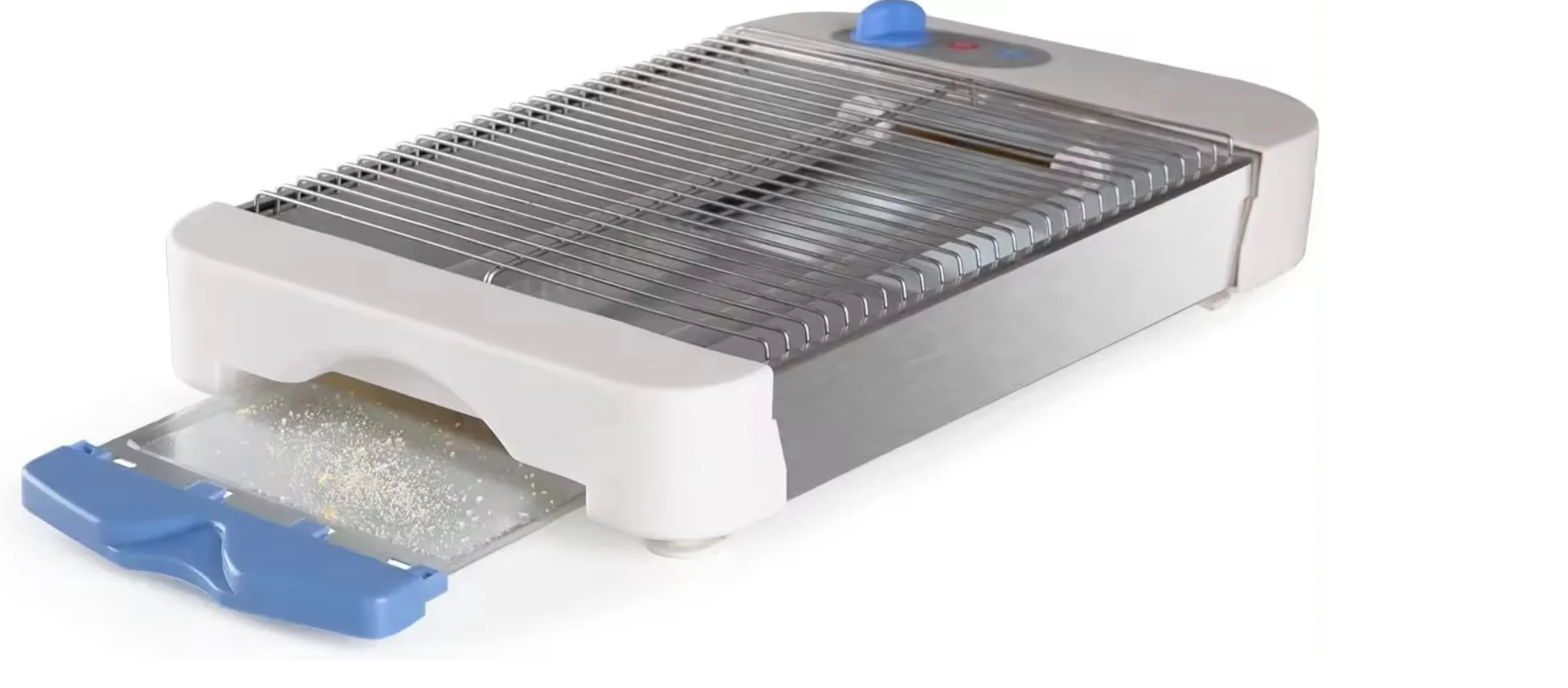 TOSTADOR PLANO 600W DE POTENCIA 2 RESISTENCIAS DE CUARZO BANDEJA RECOJEMIGAS TIPO MULTIPAN BAJO CONSUMO 6 POTENCIAS DE TOSTADO  CALIDAD GARANTIA