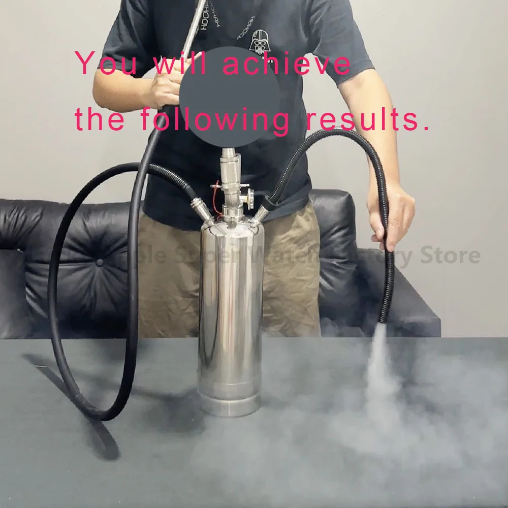 Unique Design 48cm Creative Extinguisher Style Hookah Stainless Steel Shisha Set With Silicone Hose