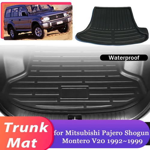 Imagen 1 del producto Estera de maletero de coche para Mitsubishi Pajero Shogun Montero V20 1992 ~ 19999, almohadilla de carga impermeable para equipaje, cubierta de alfombra, accesorios