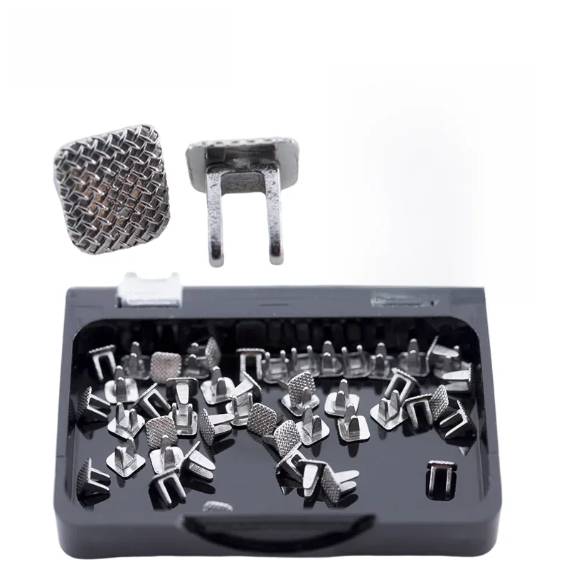 Dentst 50pcs dompteur de langue orthodontique dentaire pointes linguales charnière collable habitudes de langue morsure Turbos support de bouton de Correction