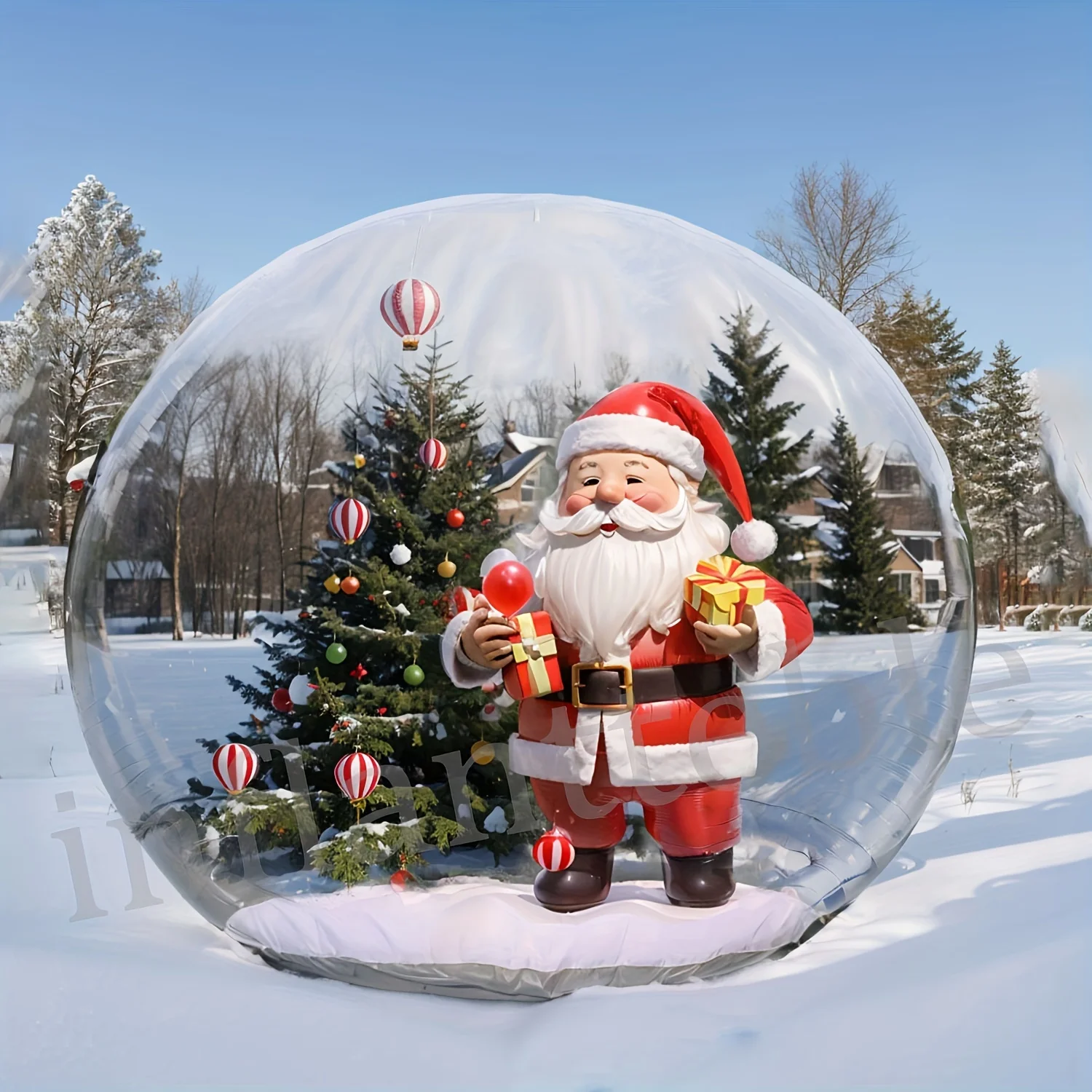 

10ft Inflatable Snow Globe Transparent Bubble Tent Outdoor With Blower Inflatable Bubble Igloo Tent For Party Decorsation