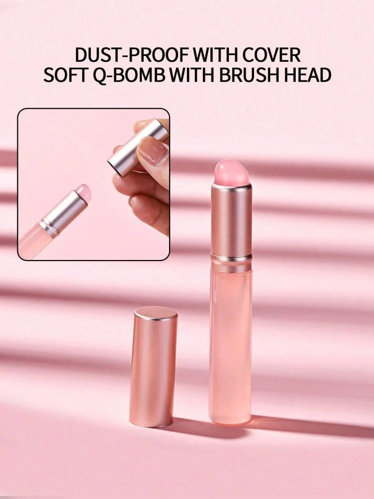Klimonla Nail Art Silikonpinsel, wiederverwendbar, für die Anwendung von Spiegelpuder und Pigmenten, Maniküre-Werkzeug, weicher, elastischer Pinsel zum Verwischen, Nagelstift – Detail 2