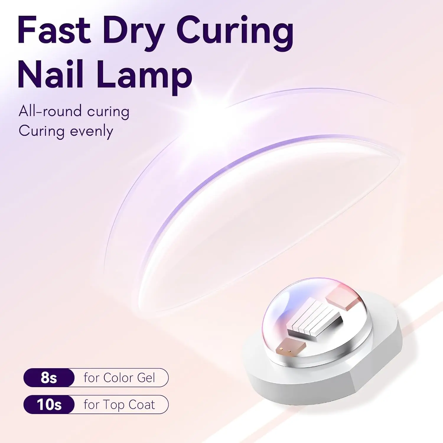 ضوء الأشعة فوق البنفسجية المحمول للأظافر الجل - مصباح أظافر LED صغير محمول بالأشعة فوق البنفسجية Lumière مجفف أظافر سريع الجفاف لعلاج طلاء الأظافر