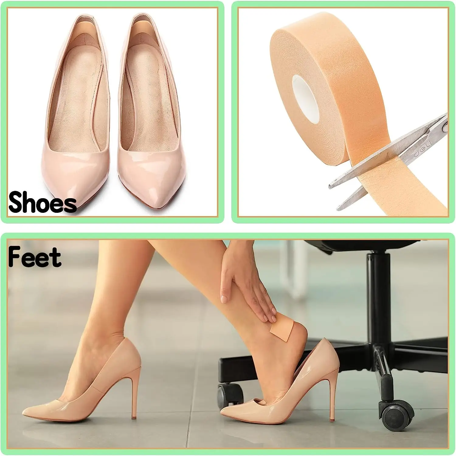 Foam Foot Protection Adhesive Tape 2.5cm x 4.5m Blister Tape Foot Care Sticker for Hand Feet Heel Toe Reduce Friction Pain
