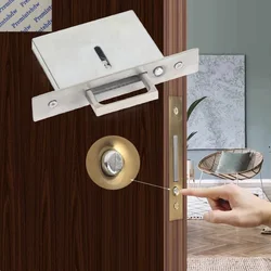 1Pc Zinc Pocket Door Edge Pull Pop Out With Button Press