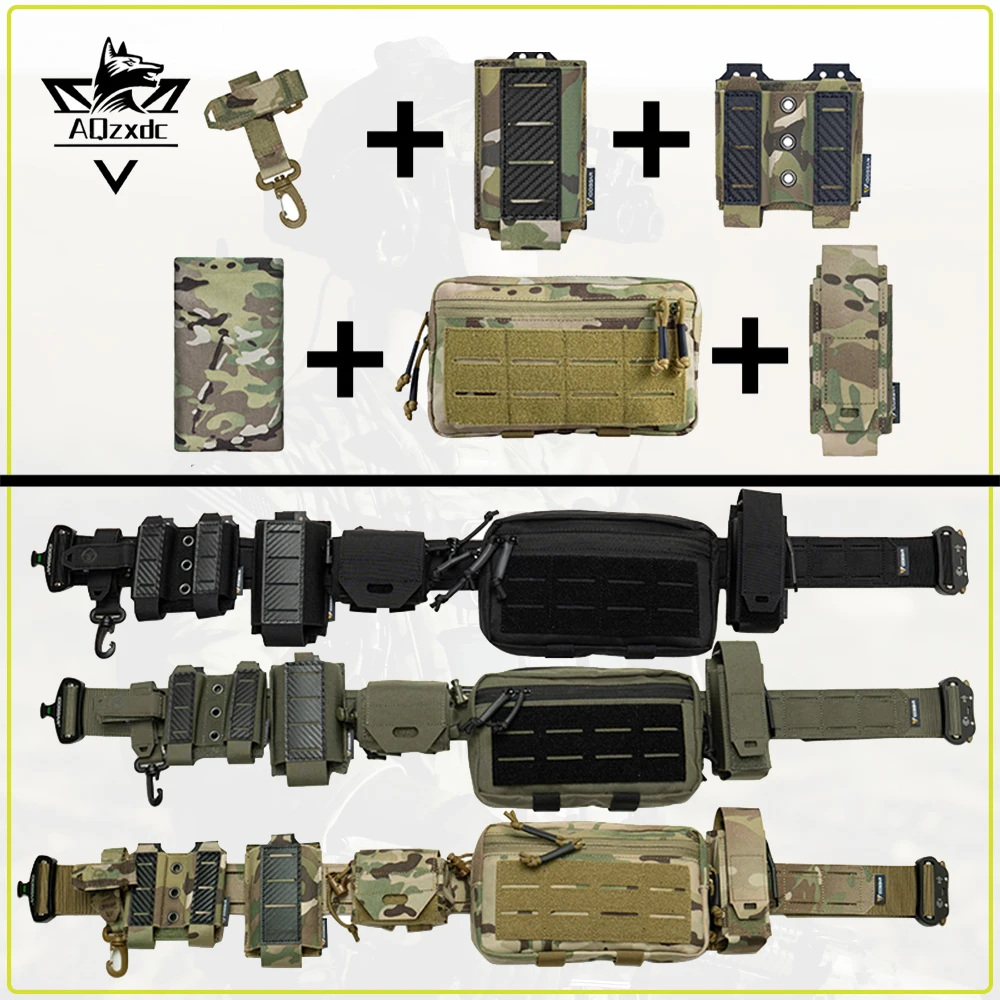 

Tactical Belt Set Molle Waist Belt Combination Set Outdoor Detachable Adjustable Waist Belt Full Set of Equipment for Shooting
