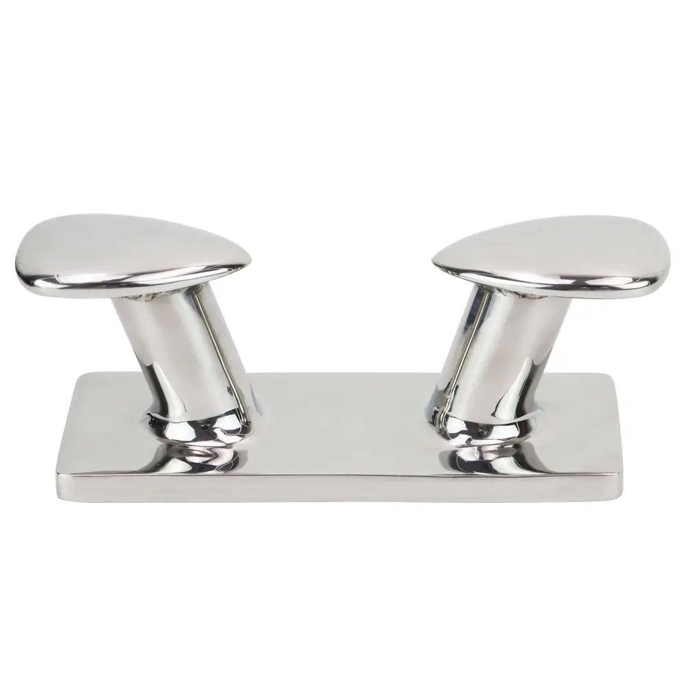 8 inch Boat Accessories 316 Stainless Steel Mooring Cleat Marine Double Cross Boat Dock Bitt Bollard