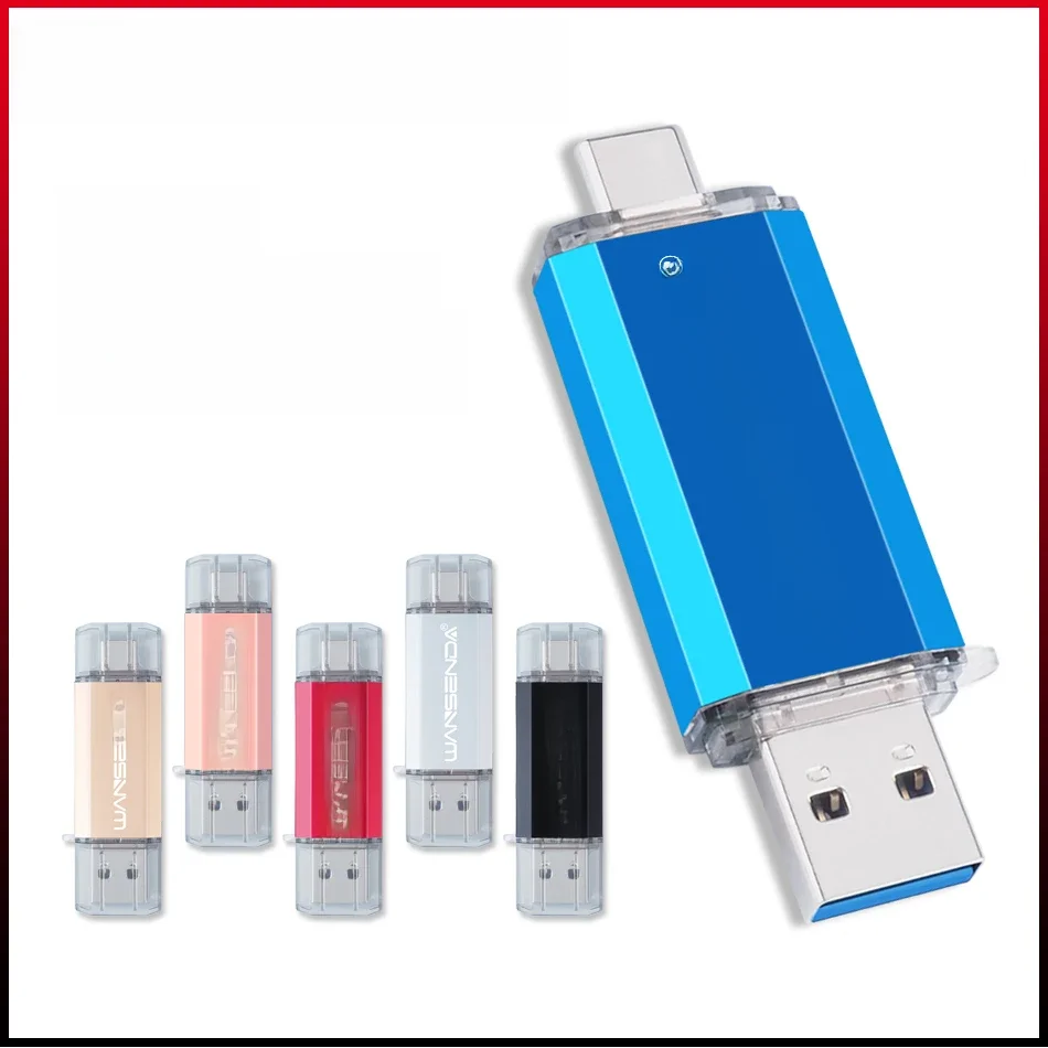 Podwójny pendrive Wansenda USB 3.0 i Type-C 16 GB 32 GB 64 GB 128 GB 256 GB 512 GB 2 w 1 pendrive USB dla Type-C Android/PC/Mac — zdjęcie produktu 7