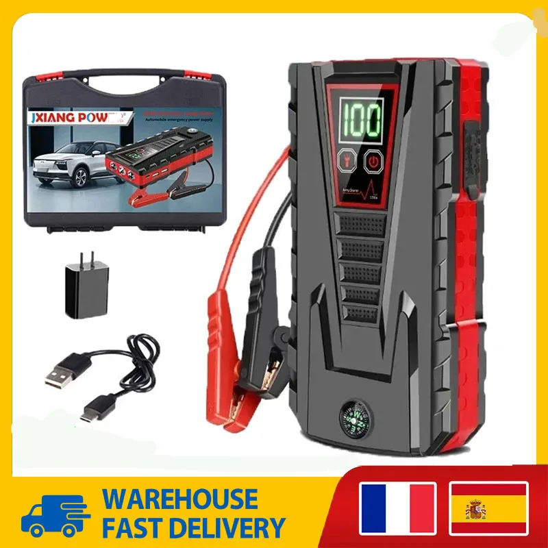 5000A Car Jump Starter Device 12v Strong Portable Power Bank Automotive Battery Charger System Start Operating Auto Booster