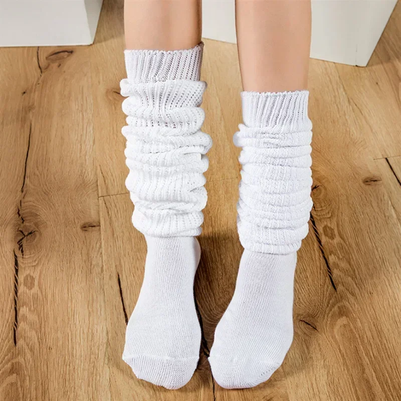 Japonia JK jednolite damskie skarpetki luźne buty pończochy licealistka jednokolorowe getry skarpetki akcesoria Cosplay — zdjęcie 2
