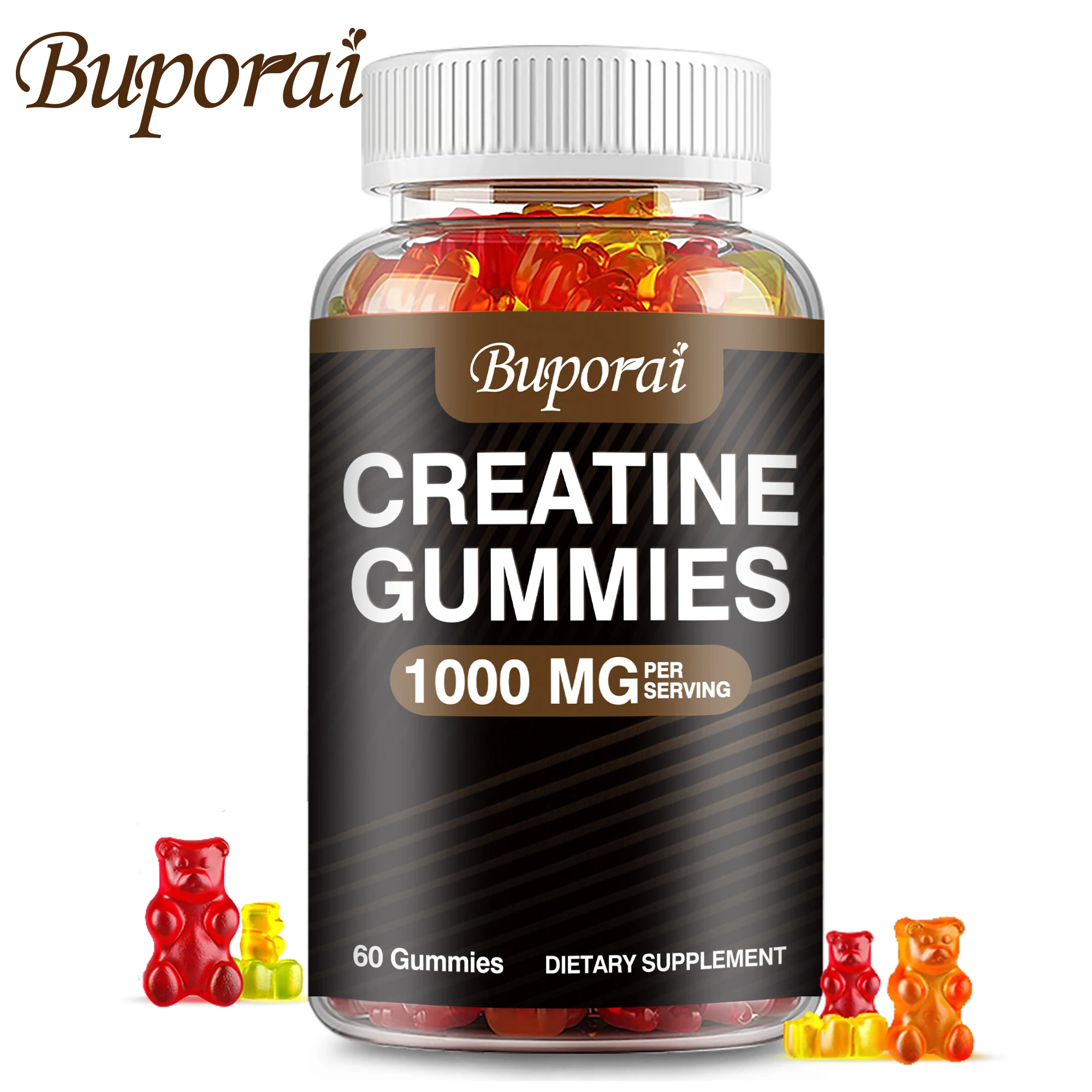 Creatine Monohydrate - Boost Energy, Build Muscle Mass, and Improve Athletic Performance - 60 Gummies