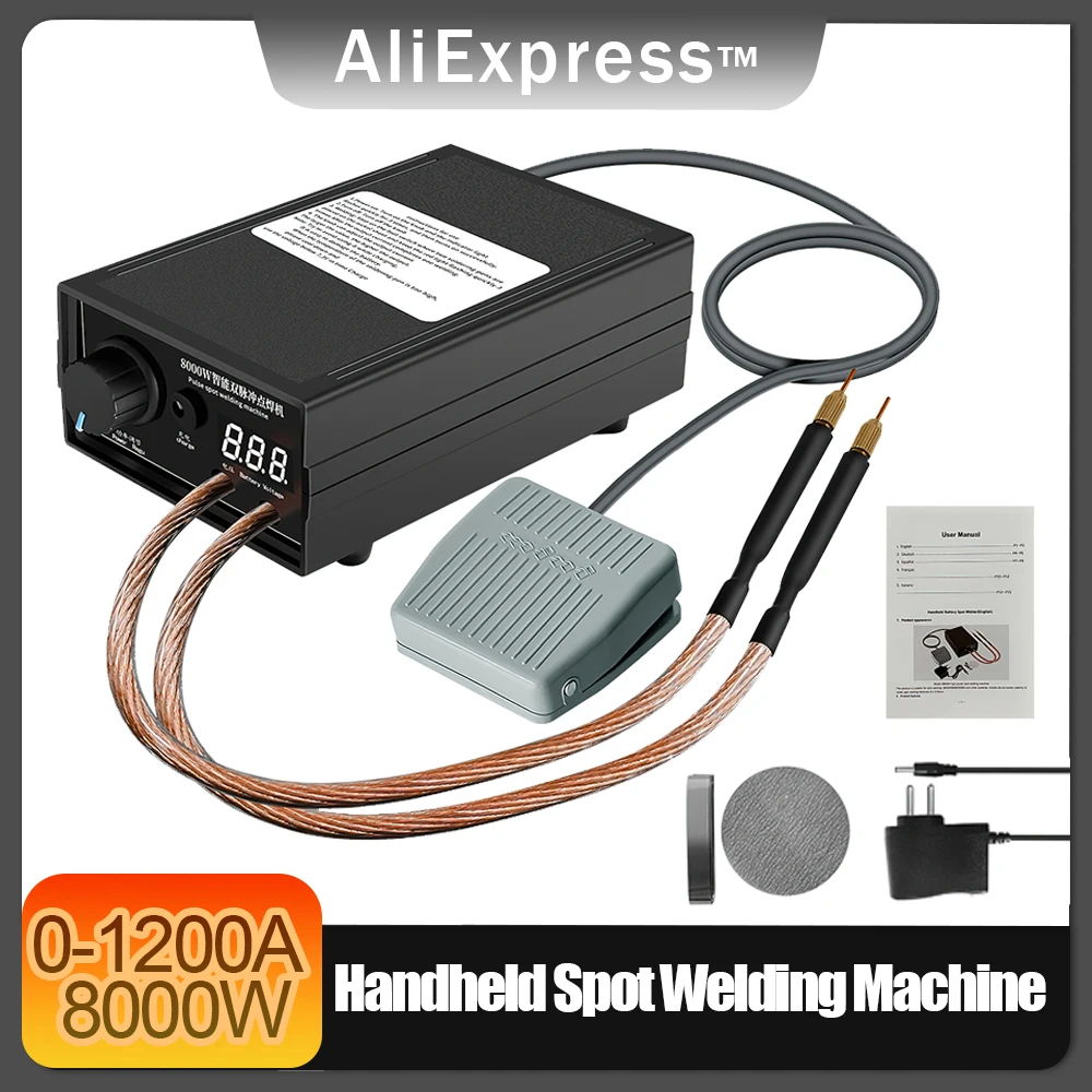 8000W Power Spot Welder For 18650 Battery Spot Welding DIY Portable Touch Welder Can Weld Mobile Phone Battery Charging Models