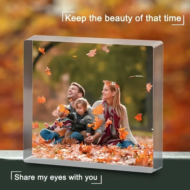 A Custom Acrylic Desktop Decoration with Personalized Photo Options, Including Artistic Images, Couple Portraits, and Family Pho A Custom Acrylic Desktop Decoration with Personalized Photo Options, Including Artistic Images, Couple Portraits, and Family Pho