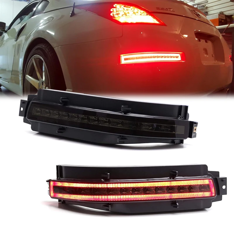 Dla Nissan Z33 350Z 2003-2009 Zestawy montażowe tylnych świateł LED Automatyczne tylne światło przeciwmgielne / bieganie, hamulec, kierunkowskaz, światło cofania / cofania
