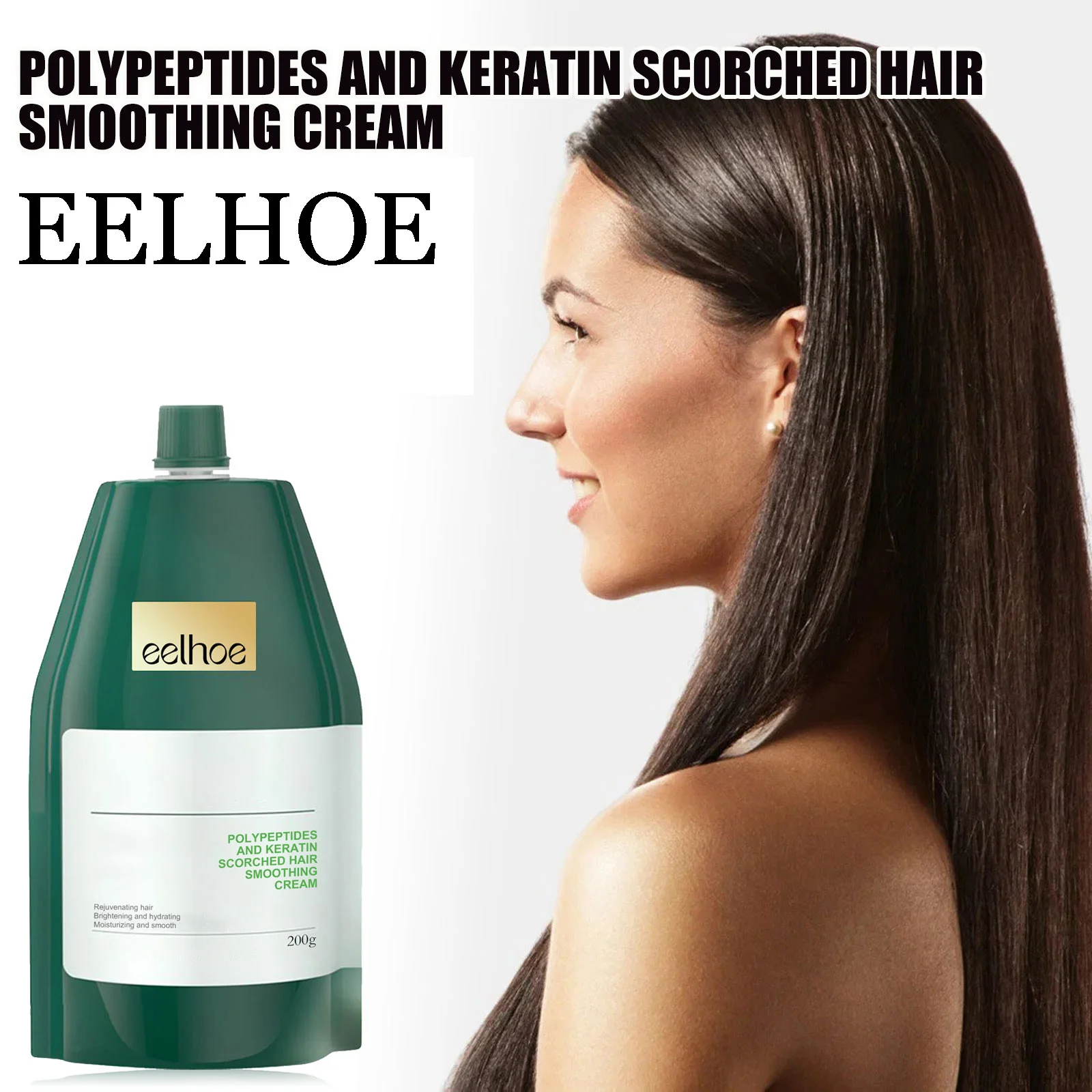 

EELHOE Hair Conditioner Deep Moisturizing Reduce Frizz Split Ends Dry Damaged Hair Treatment Enhance Gloss Mild Hair Conditioner
