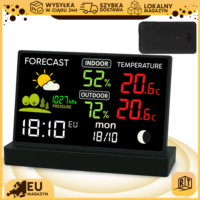 Multifunctional Weather Station Wireless Weather Station Thermometer Hygrometer Barometer + Sensor Alarm Clock