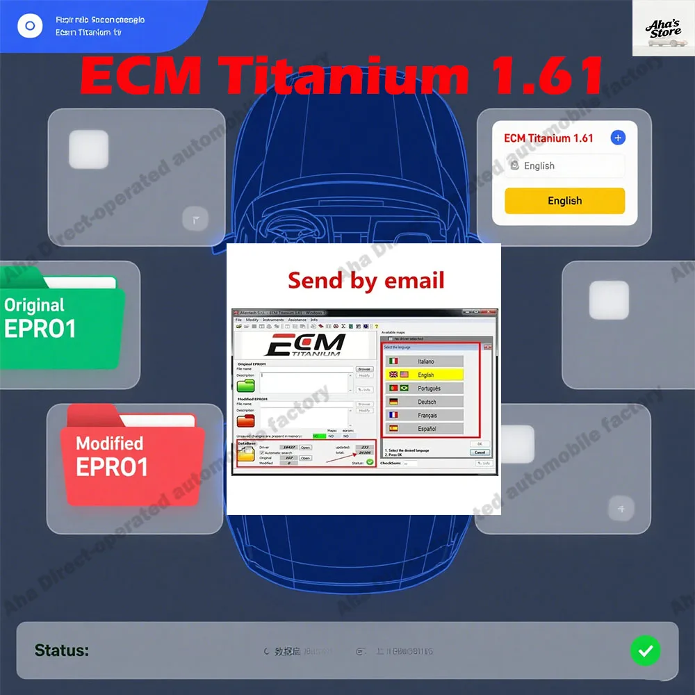 Novo scanner ecm titânio 1.61 obd2, acessórios para carro, ferramentas com 26000 + driver ecm 18259 + drivers para ferramenta ecu, suporte windows 10