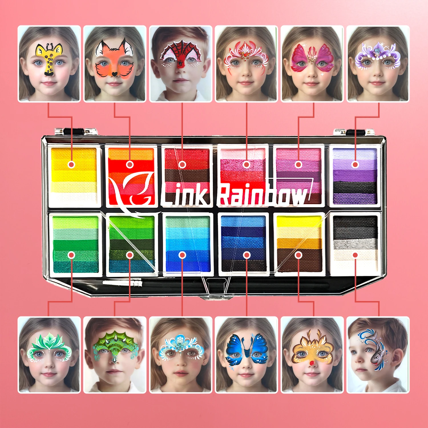 水溶性フェイスカラーマッチングペイントジェルグリッターオールマッチスパンコールプロフェッショナル子供用フェイスペイントペイントセット