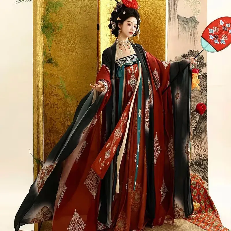 Hanfu Dress Women Chinese Embroidered Blue Black Hanfu Suits Female Halloween Carnival Fairy Cosplay Costume Party Hanfu Dress