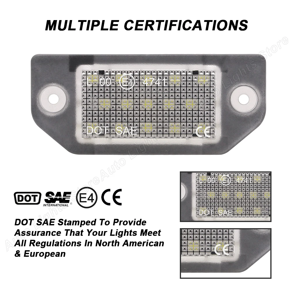 Number Plate LED Lamps For VW Passat B5 Pre-facelift 1997-2000 Built-in Canbus No Error 2PCS 12V White License Plate Lights