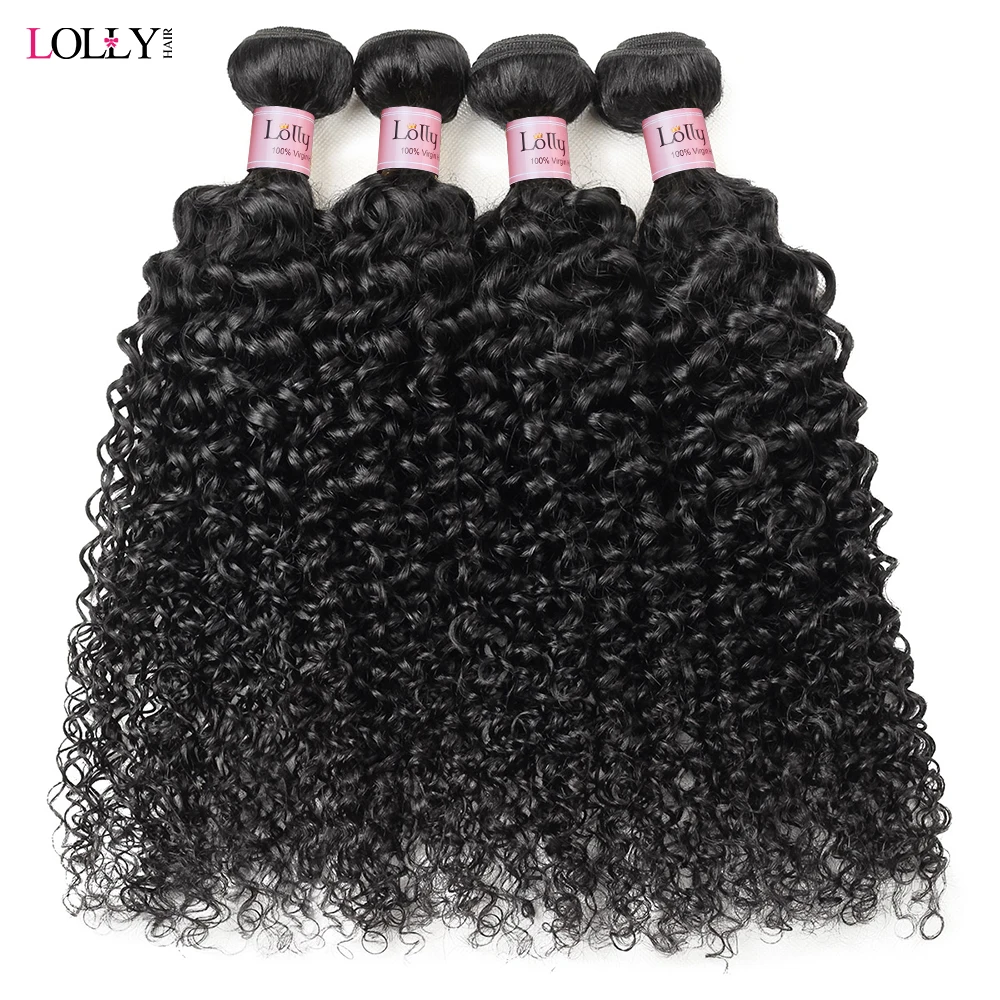 Lolly hair 28 30 Inches Curly  Wave Bundles Brazilian Hair Extension Human Hair Bundles Curly Wave Bundles Remy Human Hair Weave