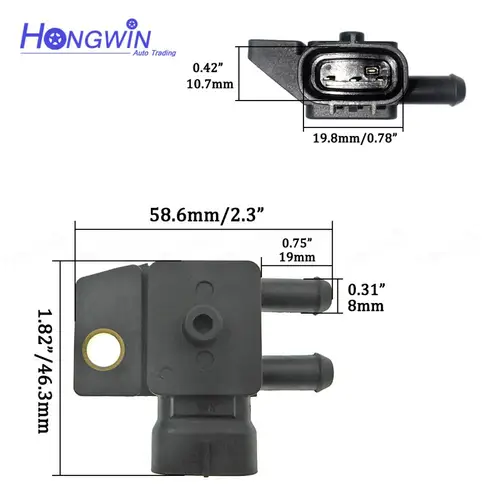 Imagen 2 del producto Sensor de presión de escape DPF 39210-2A800 compatible con Hyundai Accent Elantra Santa Fe H1 Kia Rio Soul 1,1 1,4 1,6 1,7 2,0 2,2 2,5 2008-15