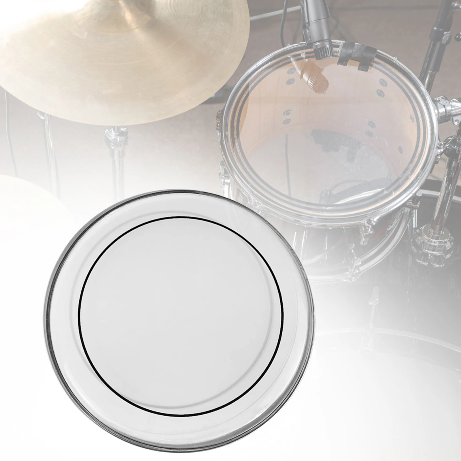 Tooyful Clear Double Layer Drum Head Drum Skin for Drum Kit Set Percussion Accessories