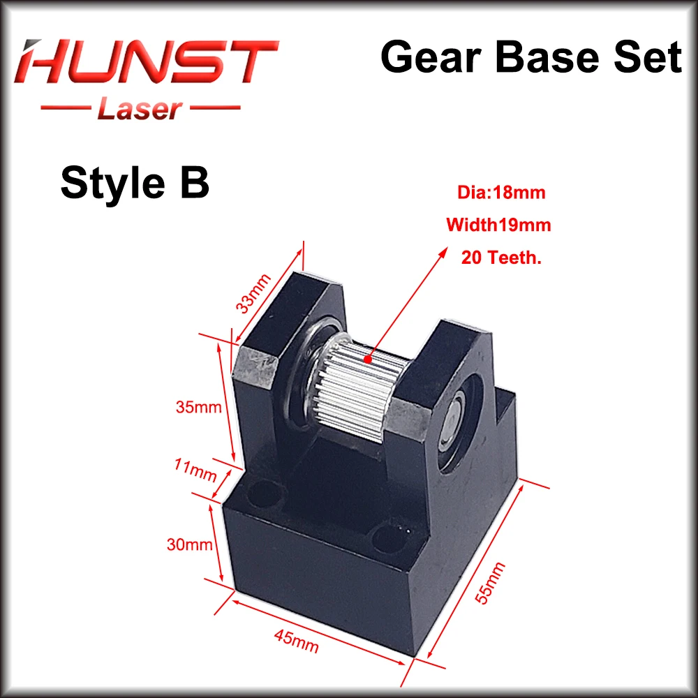 Imagem -03 - Hunst Conjunto de Base de Engrenagem: 3m Caixa de Redução Tensor de Polia Tensor Sincronismo Polia Síncrono Roda Assento Fixador Suporte de Montagem