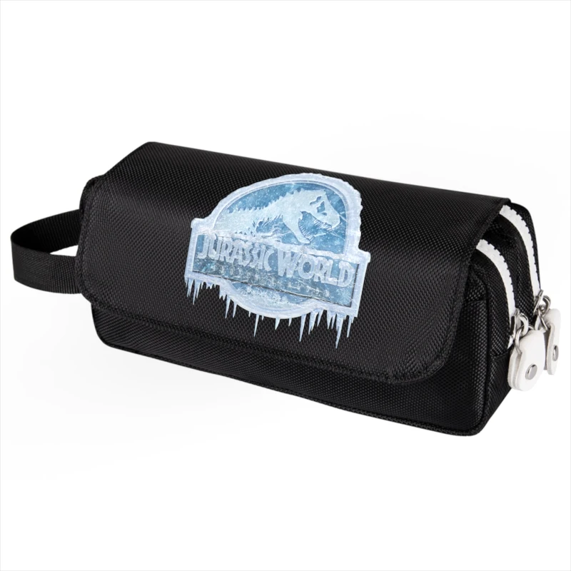 Estuche para lápices de Jurassic World Domon, bolsa de almacenamiento de papelería de lona plegable, organizador para cosméticos, viaje para estudiantes