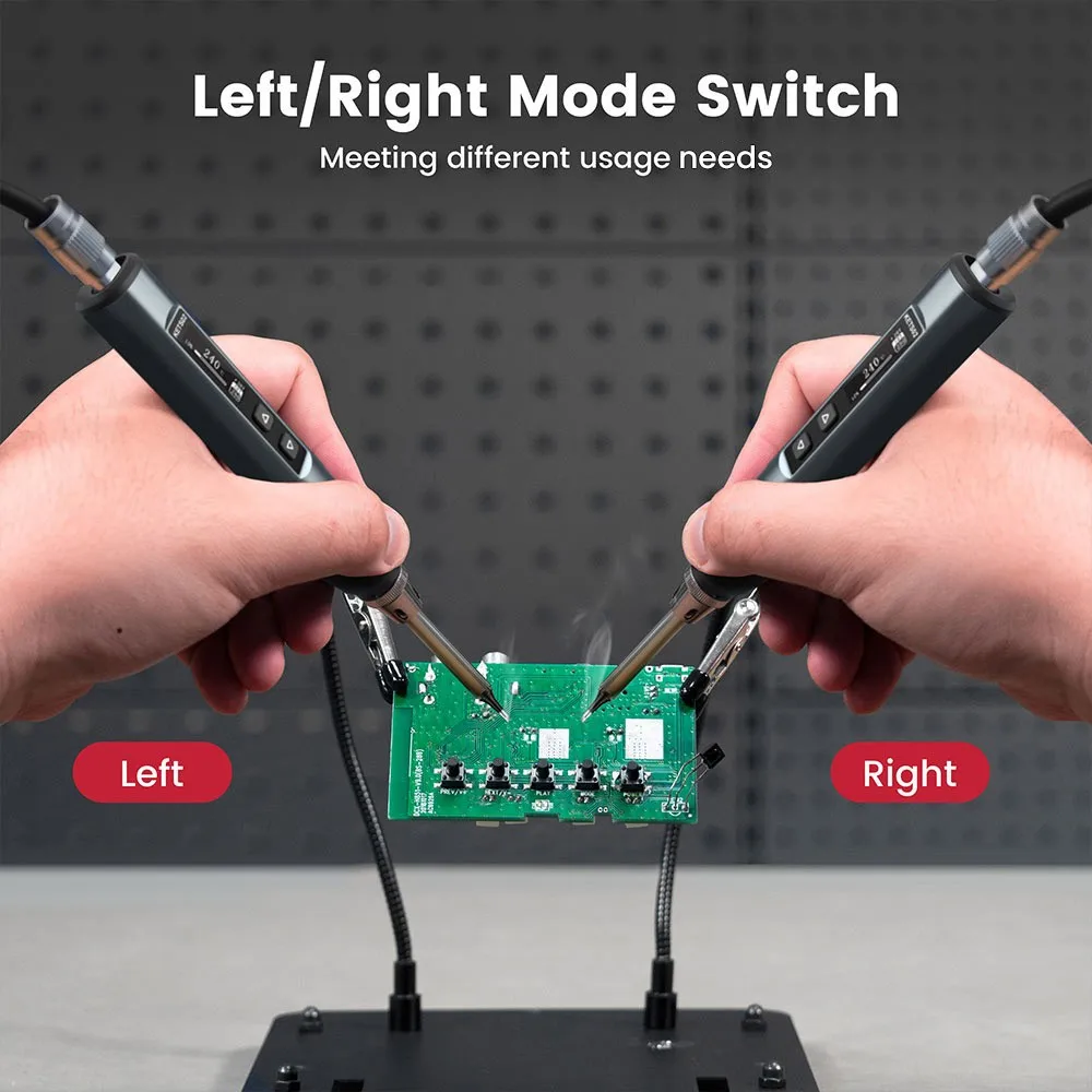 Kaiweets Kets02 طقم مكواة لحام رقمية ذكية 9-20 فولت جهد تشغيل دقيق للتحكم في درجة الحرارة وضع النوم #4