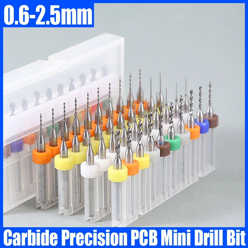 

1/5/10PCS 0.6-2.5mm PCB Mini Drill Bit Carbide Straight Shank Twist Drill Bit For Print Circuit Board CNC Drill Bit Machine