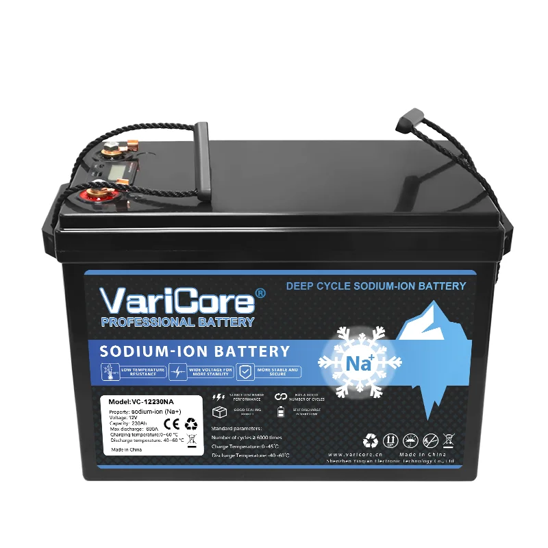 12V 230Ah Natrium-Batterie mit hoher Dichte, schneller Aufladung und langer Lebensdauer für Wohnmobile, Camping, Boote, Solarwechselrichter und Heimspeicher.