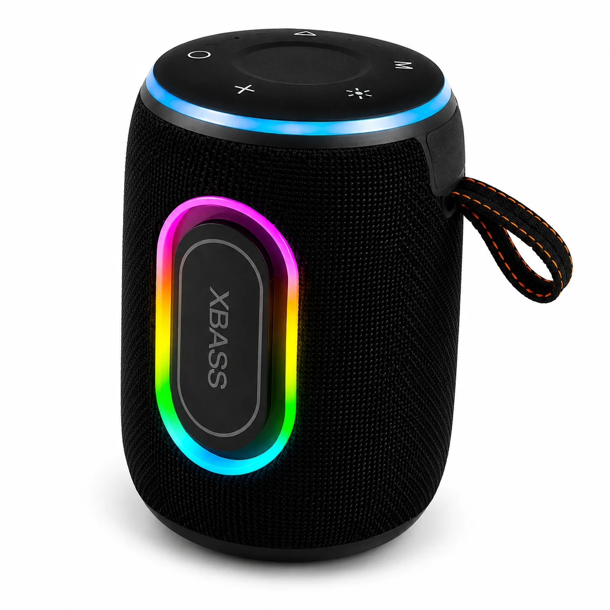 Cassa Bluetooth Portatile 10W con Luci RGB, Audio Stereo HiFi, Bluetooth 5.3, Bass Potenziati, USB-C, Impermeabile, Altoparlante Wireless Compatto per